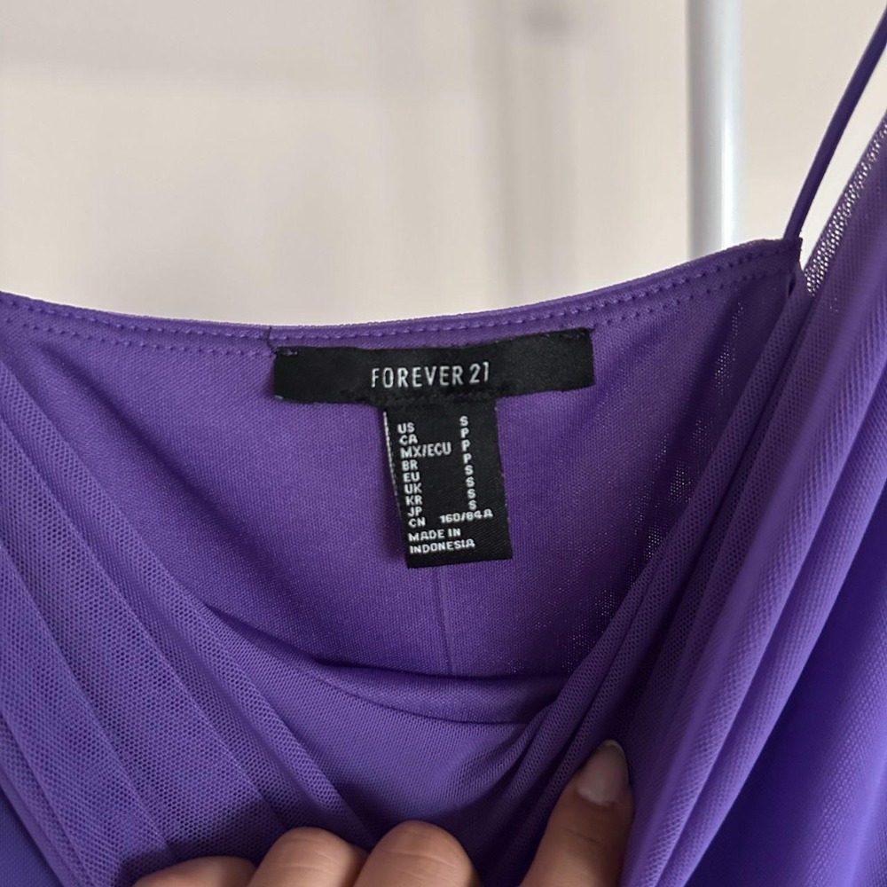 Forever 21 Purple Cowl-neck Slip mini dress - Picture 2 of 2